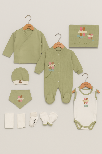 SET CONCON FLORI ORGANICE 0/3 LUNI, 10 PIESE A95