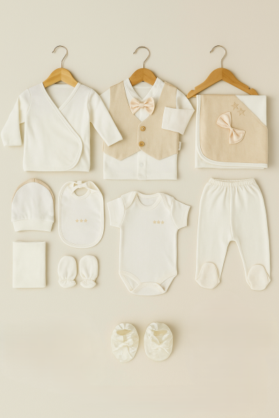 SET DE 10 JUGUME CU STELE PENTRU BEBELUȘI 0/3 LUNI A95