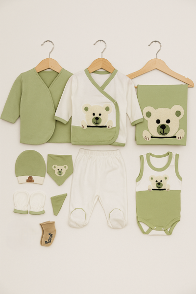 SET DE LUX CONCON 0/3 LUNI CU 10 PIESE PANDA A95