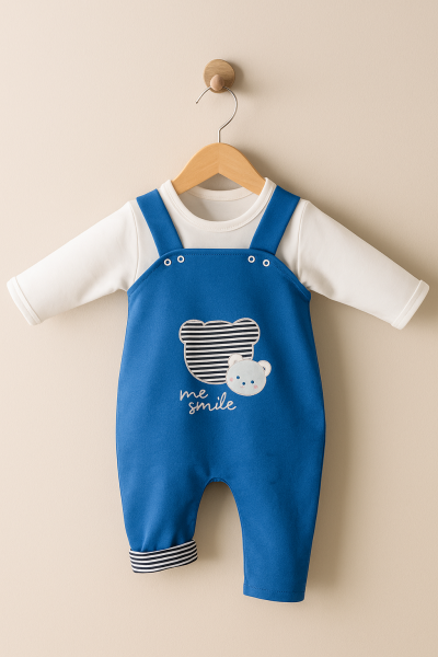 Salopetă din 2 piese ME SMILE WRITTEN 6-9-12 luni A21