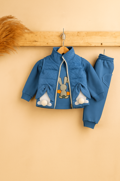 SET VESTĂ PUFOASĂ DONINO 6-9-12-18-24 LUNI IEPURE A52