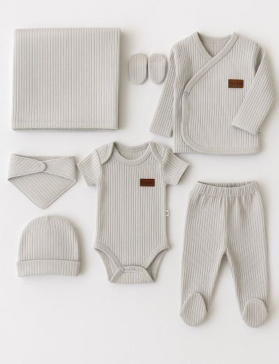 Set body Cho Kids pentru bebeluși 0-3 luni, 7 piese A44