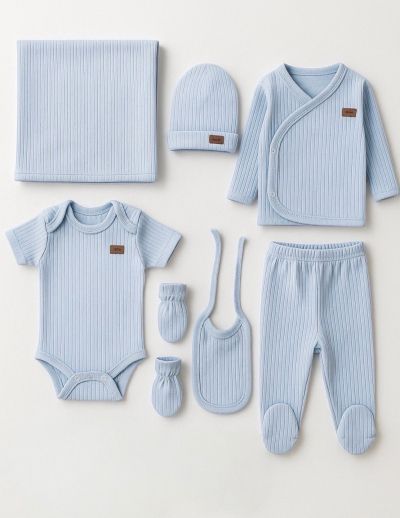 Set body Cho Kids pentru bebeluși 0-3 luni, 7 piese A44