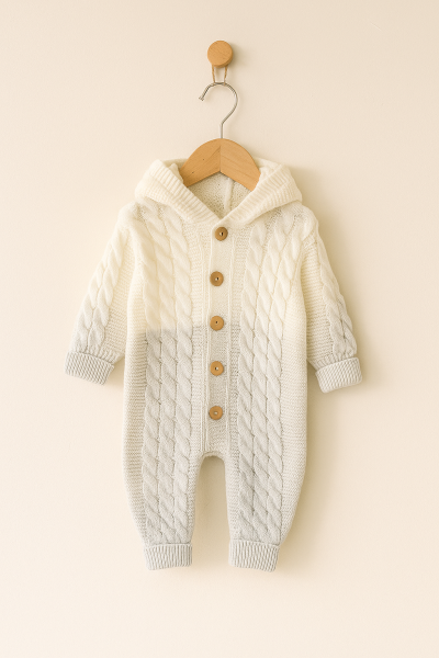 SALOPETE CU GLUGĂ MINIKAY 6-9-12 LUNI BICOLORE A29