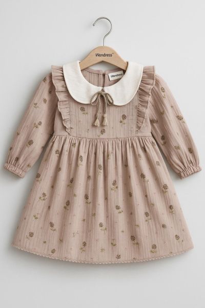 ROCHIE CU IMPRIMARE DE ZMEURĂ, PENTRU BEBELUȘI 9/24 LUNI A64