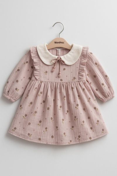 ROCHIE CU IMPRIMARE DE ZMEURĂ, PENTRU BEBELUȘI 9/24 LUNI A64