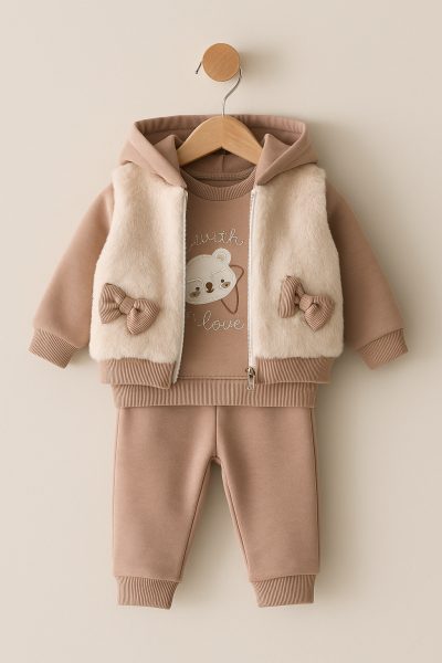 Set HIPPIL 6/18 luni WELSOFT cu 3 piese și vestă A70