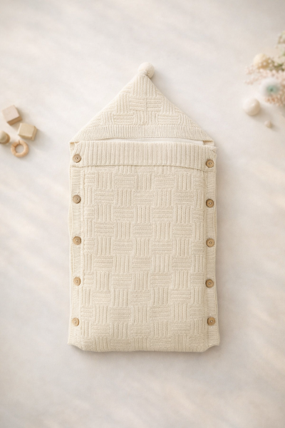 Pătură pentru bebeluși Littleland Baby, tricotată, din material Welsoft A29