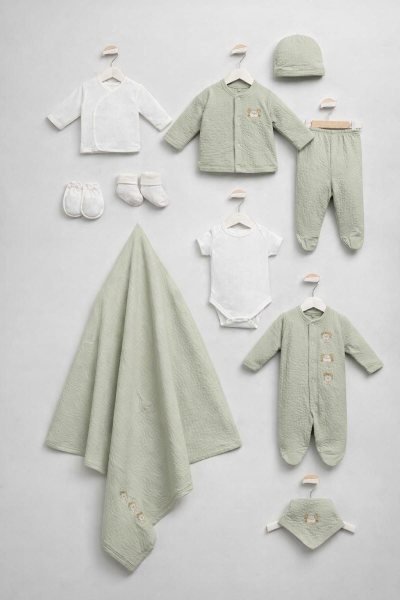 BEBITOF SET NOU-NĂSCUT CU CÂINE DRĂGUȚ 0-3 LUNI, 10 PIESE A90