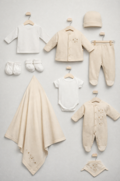 BEBITOF SET NOU-NĂSCUT CU CÂINE DRĂGUȚ 0-3 LUNI, 10 PIESE A90