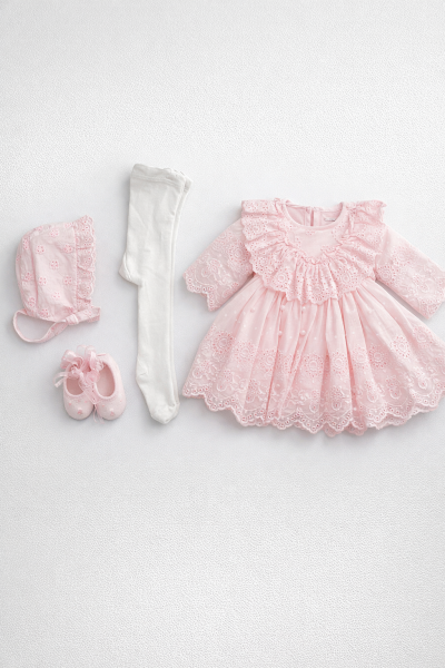 SET ROCHIE CU VOLANELE PUGI 3/6 LUNI LOTUS A125