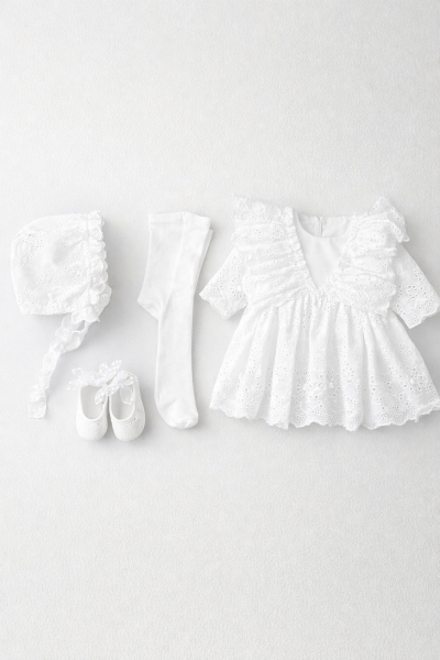 SET ROCHIE CU VOLANELE PUGI 3/6 LUNI BEGONYA A125