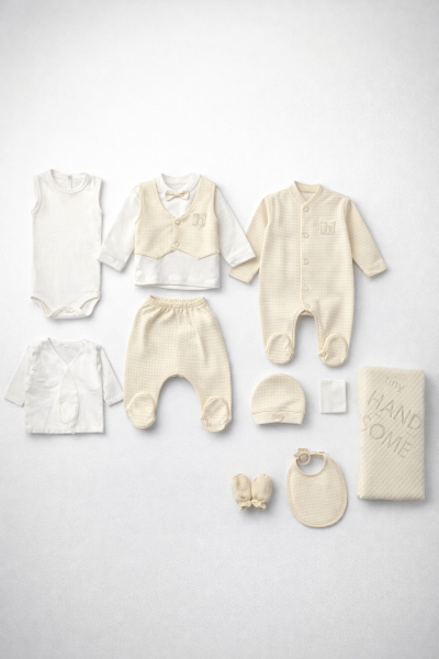 SET NOU-NĂSCUT STORK 0/3 LUNI „HANDSOME” 10 PIESE A88