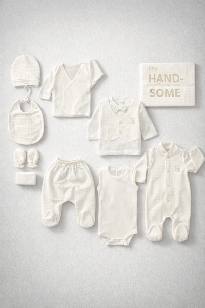 SET NOU-NĂSCUT STORK 0/3 LUNI „HANDSOME” 10 PIESE A88