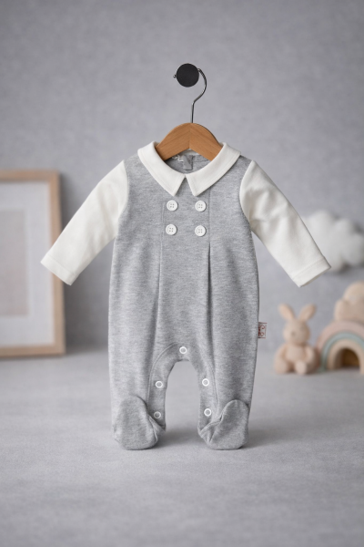 SALOPĂ BYMURAT 0-3-6-9 LUNI CU DETALIU GULER ÎN FAȚĂ A22