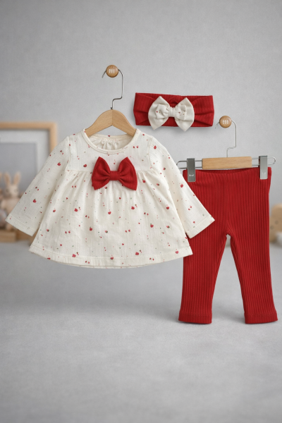 SET DECO BANDANĂ CU IMPRIMEU PENTRU FETIȚE, 9-12-18-24-36 LUNI A25