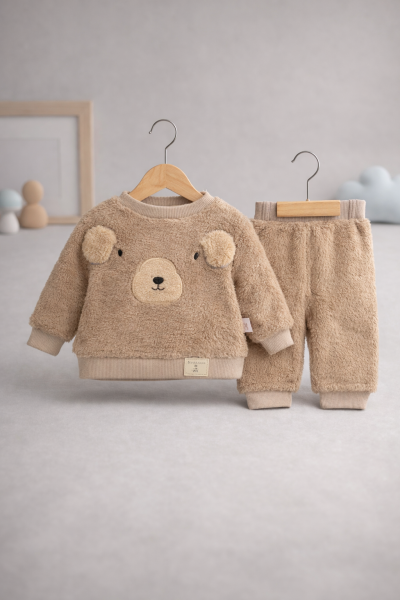 Costum de pluș BYMURAT 6/24 cu față de urs A38