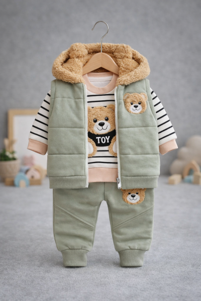 SET 3 PIESE BYMURAT 6/24 LUNI CU URS ȘI VESTĂ A45