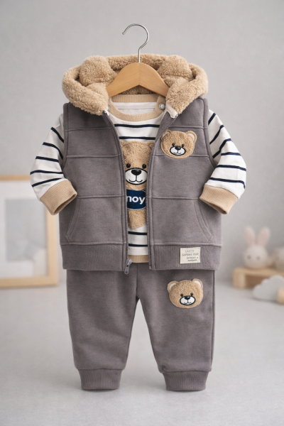 SET 3 PIESE BYMURAT 6/24 LUNI CU URS ȘI VESTĂ A45