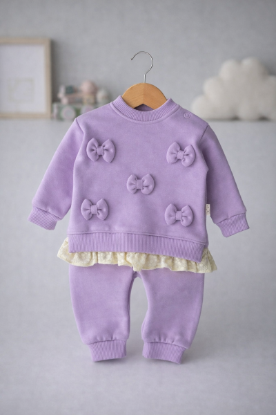 SET DE 2 PIESE BYMURAT CU FUNDE ȘI DANTELĂ PENTRU 6/24 LUNI A26