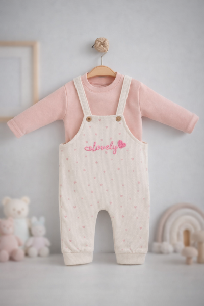 SALOPĂ GONCA BABY 6/24 LUNI CU IMPRIMARE "LOVELY"A17