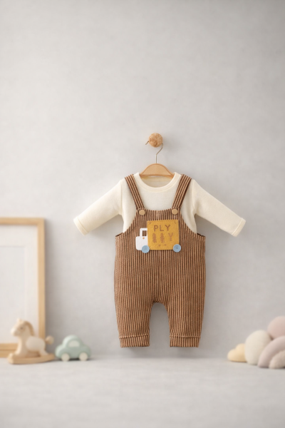 Salopetă GONCA BEBE cu imprimeu auto, 6-9-12-18 luni A17