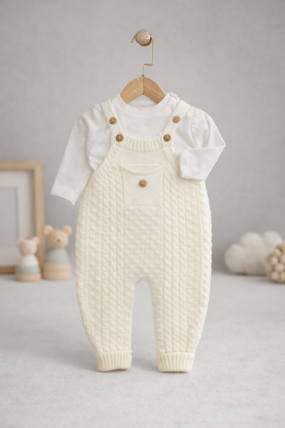 SALOPĂ CU BUZUNARE LITTLELAND BABY 6-9-12 LUNI A22