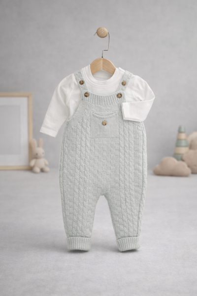 SALOPĂ CU BUZUNARE LITTLELAND BABY 6-9-12 LUNI A22