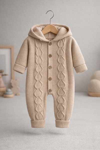 SALOPĂ CU GLUGĂ ȘI LANȚ LAT MINIKAY 6-9-12 LUNI A22