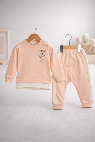 Costum MEMOZA 3/12 luni cu broderie Unicorn A18