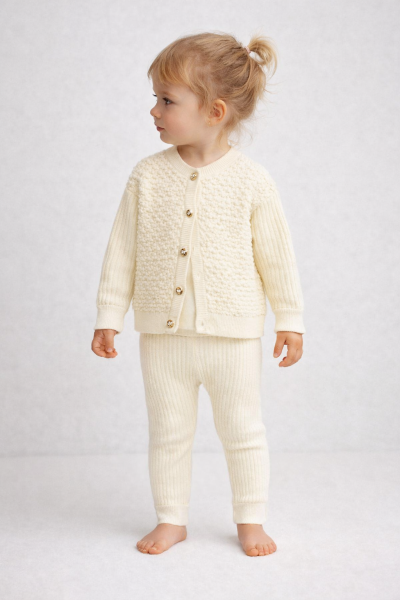 Set trei piese din tricot cu nervuri Bigimay 9-18 luni A34