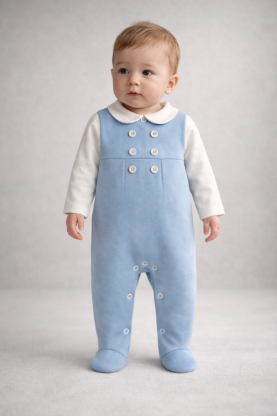 SALOPĂ BYMURAT 0-3-6-9 LUNI CU DETALIU GULER ÎN FAȚĂ A22