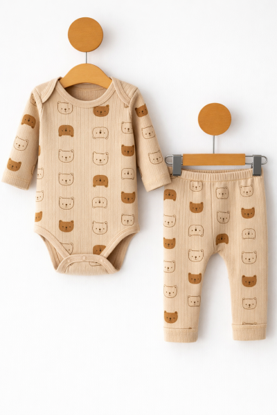 SET SUPERMINI CU IMPRIMEU DE CÂINI, 0-3-6-9 LUNI, DIN DOUĂ PIESE A16