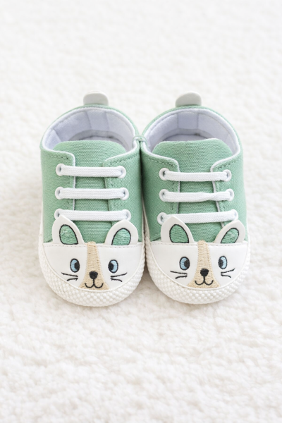 Încălțăminte cu model pisici 3-6-9-12 luni A19