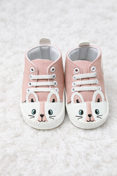 Încălțăminte cu model pisici 3-6-9-12 luni A19