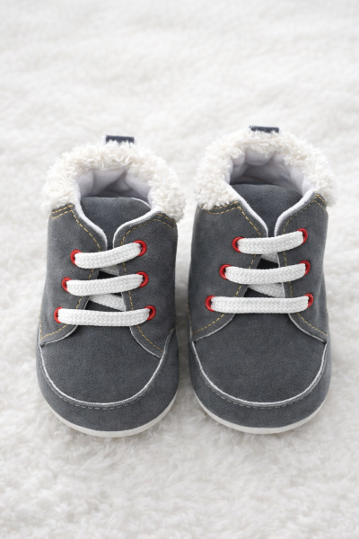 0-3-6-9-12 LUNI ÎNCĂLȚĂMINTE DIN PIELE ÎNTOARSĂ CU CĂPTUȘEALĂ DE PLUȘ A19