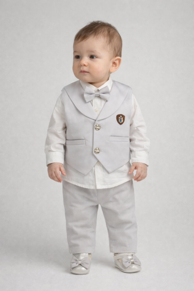 SET BOTEZ BABYLIA TUXEDO 0-3 LUNI A44