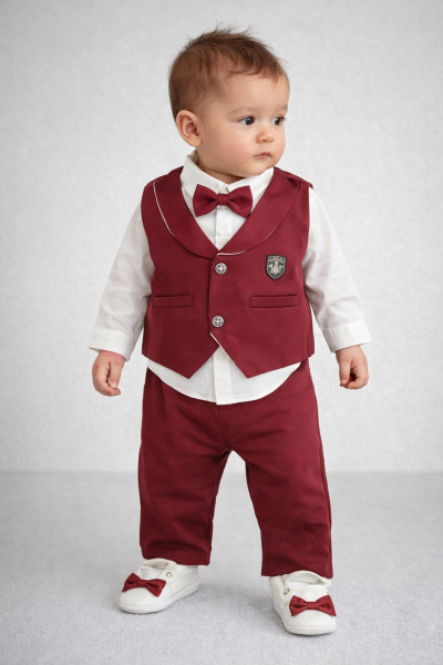 SET BOTEZ BABYLIA TUXEDO 0-3 LUNI A44