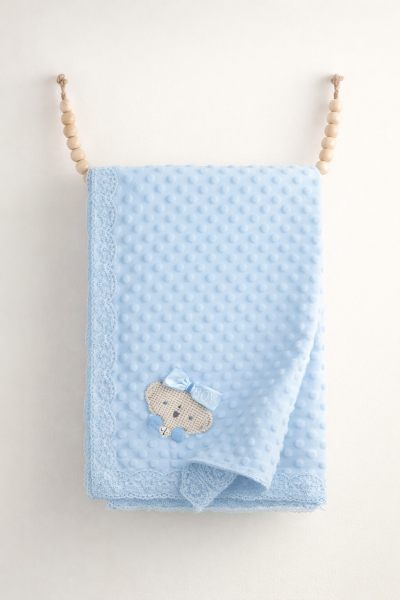 Pătură pentru bebeluși cu ornament BERCO 100x85 cm A30