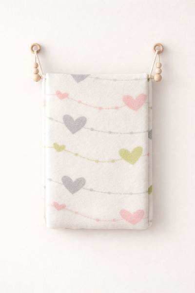 Pătură de pluș BERCO cu design în formă de inimă A23