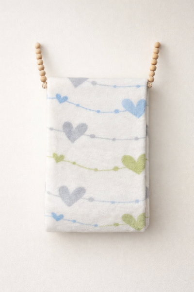 Pătură de pluș BERCO cu design în formă de inimă A23