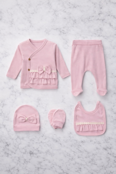 COSTUM SERDE BABY 0-3 LUNI CU VOLANELE A25