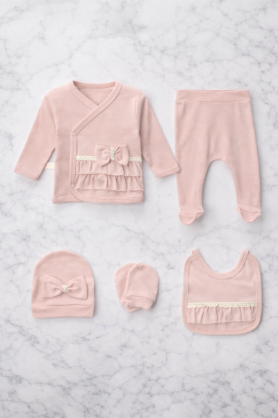 COSTUM SERDE BABY 0-3 LUNI CU VOLANELE A25