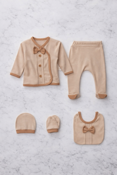 SET PAPION CU NASTURI SERDE BABY 0-3 LUNI A25