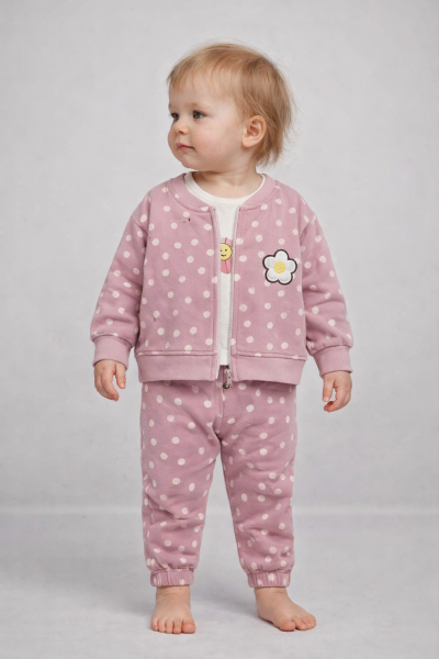 SET 3 PIESE MY BELLA CU IMPRIMEU FLORAL 6-18 LUNI A33