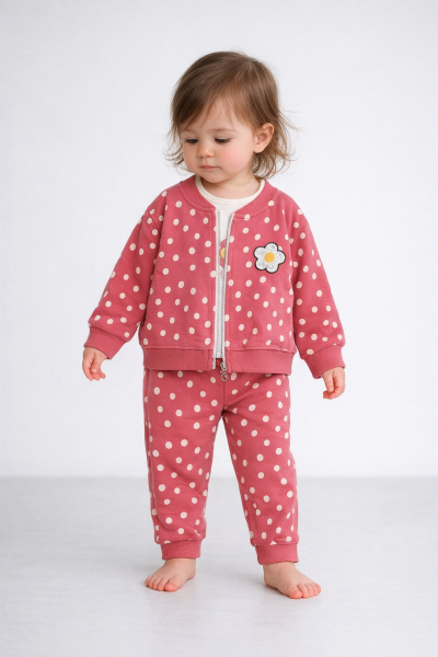 SET 3 PIESE MY BELLA CU IMPRIMEU FLORAL 6-18 LUNI A33