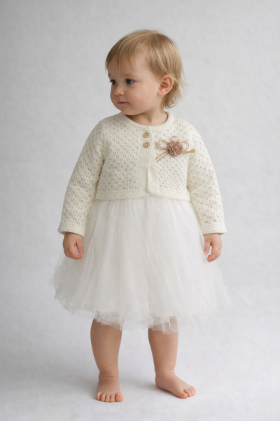 ROCHIE CARDIGAN TRICOTATĂ BULŞEN 2-3-4 ANI A54