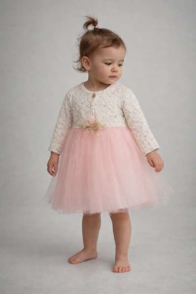 ROCHIE BOLERO CU PAIETE AURII BULŞEN 9/18 LUNI A39