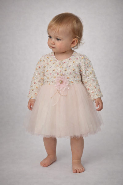 ROCHIE BOLERO CU PAIETE CU FLORI COLORATE, BULŞEN 9/18 LUNI A44