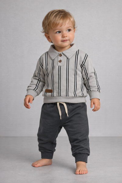 Ținută cu dungi CİCİBEN KIDS 9/24 luni A29